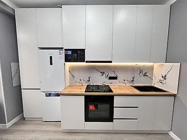 купить поролон в бишкеке: Кухонный гарнитур, Новый, цвет - Белый, Бесплатная доставка — 1