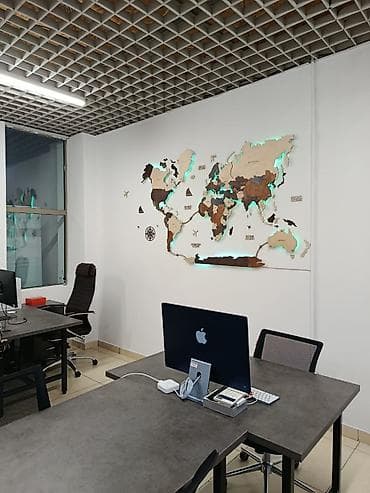 Карта мира декоративная ширина 2 м высота 1.25м Декоративная карта