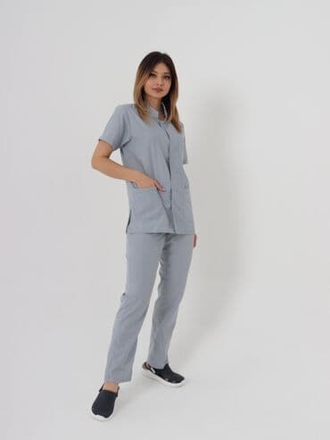 Инвалидные коляски: Медицинский костюм "Лондон" -Стойка воротник -На кнопках -Высокое — 8