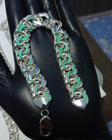 what: Серебряный Бисмарк 150 гр 55 см Ручная работа Серебро 925 проба — 3