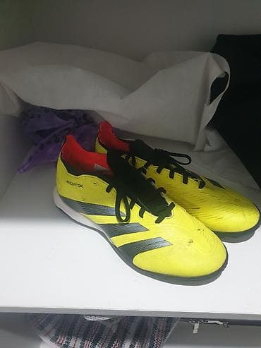 предаторы бутсы: Бутсы Adidas Predator ярко-желтого цвета с черными шнурками и — 4