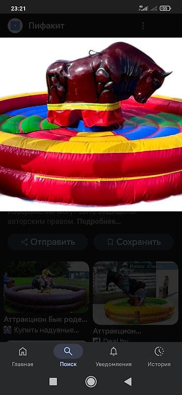 Сулуулук салондору үчүн жабдуулар: Аттракцион «Родео Бык» + комплект VR-очков - Яркий надувной — 1