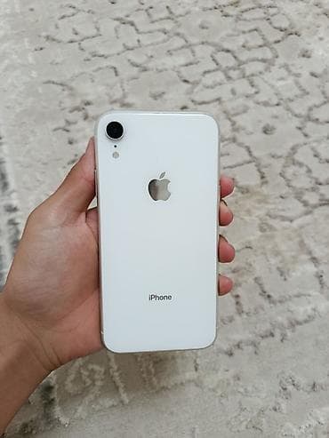 IPhone Xr, Б/у, 64 ГБ, Белый, Зарядное устройство, Чехол, 78 %