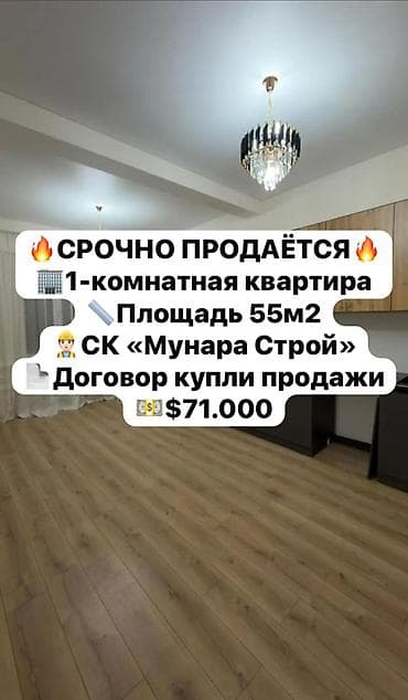 1 комната, 55 м², Элитка, 6 этаж, Дизайнерский ремонт
