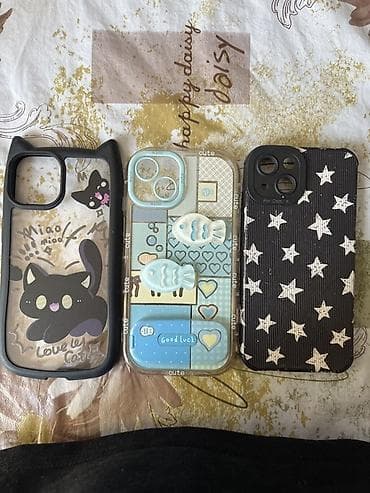 Техника и электроника: Продаю чехлы на iPhone 13 чехлы в хорошем состоянии с кошкой и голубой — 3