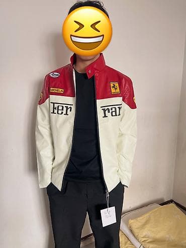 Домашние костюмы: Мужская мотокуртка в стиле Ferrari - Дизайн: контрастный верх с — 1