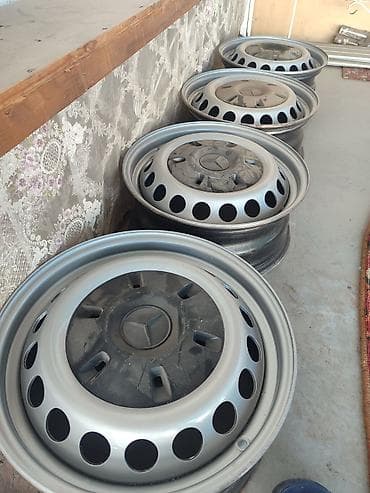 диски 5 108: Железные Диски R 16 Mercedes-Benz, Комплект, отверстий - 6, Б/у — 4