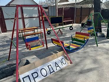 Оюн комплекстери: Детский турник качеля балансир домик беседка качалка — 6