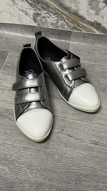 Женские кеды/сникеры на липучках - Цвет: металлик графит с