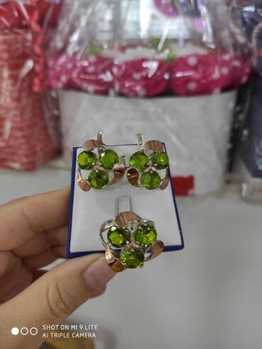 свадебные наборы ручной: Набор украшений, Проба 925, Женские, Новый — 12