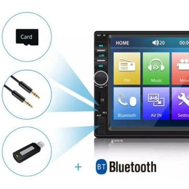 автомагнитола с блютуз: Новый, 2-DIN, 7 ", Без системы, Без оперативной памяти ГБ ОЗУ, Без встроенной памяти Гб ПЗУ — 7