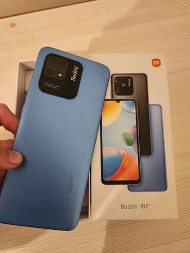 редми срочно: Redmi, Redmi 10C, Б/у, 128 ГБ, цвет - Голубой, 2 SIM — 2