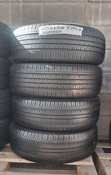 r 16: Шины 205 / 65 / R 16, Лето, Б/у, Комплект, Легковые, Корея, Kumho — 1