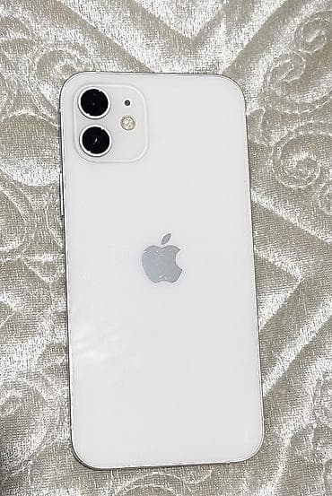 для микрофона: IPhone 12, Б/у, 256 ГБ, Белый, Зарядное устройство, Чехол, 100 % — 8
