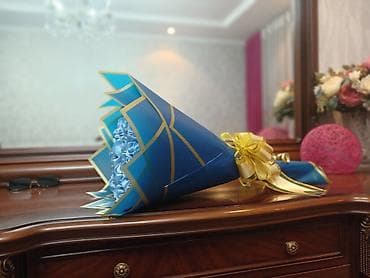 1001 роза: Голубые атласные розы Продаю атласные голубые розы ручной работы — 5