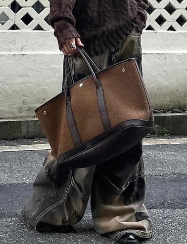 кожный барсетка: Классическая сумка, Материал: Комбинированный материал, Жёсткая конструкция, Унисекс — 3