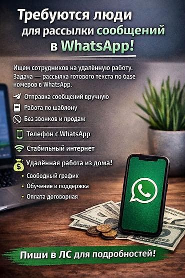 🔥 Удалённая работа | Менеджер по WhatsApp 🔥 Ищем ответственного