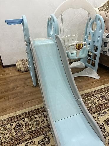 детские кухня: Детский игровой комплекс для дома: горка + качели - Комплектация — 1