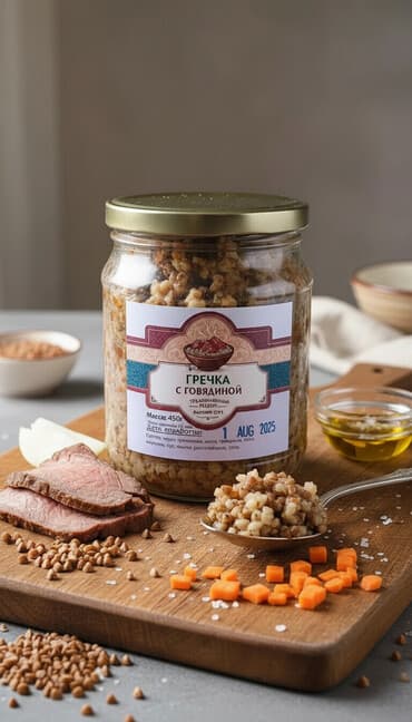 Консерва из гречки домашняя готовое блюдо, разогрел и съел Консервы