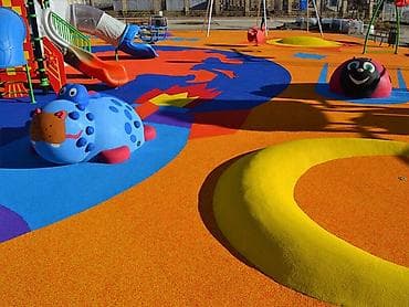 Покрытие для детских площадок из бесшовной резиновой крошки (EPDM/ТПВ)