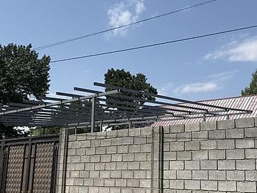 Эмерек: Навес из металлоконструкций с двускатной крышей - Каркас: стальные — 8