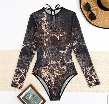 Ич кийимдер: Купальник с длинным рукавом + брюки (комплект) Размер L, подойдет и на — 1