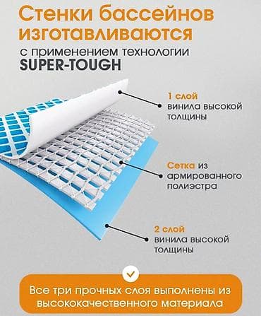 каркасные басейны: Каркасный бассейн Intex 300х200х75 см прямоугольный Купить в Бишкеке — 7