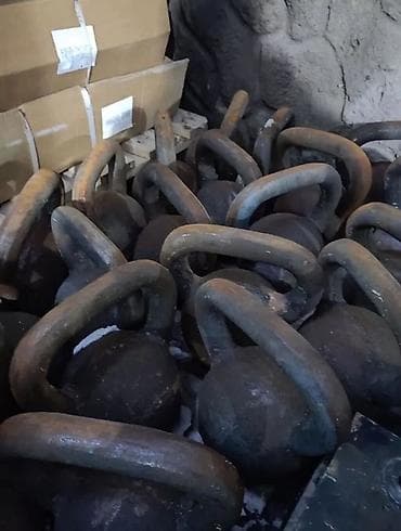 Гиря чугунная с цельной ручкой - Материал: литой чугун - Классическая