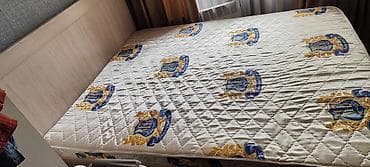 механизм для кровати: Двуспальная кровать с высоким изголовьем и металлическим основанием - — 5