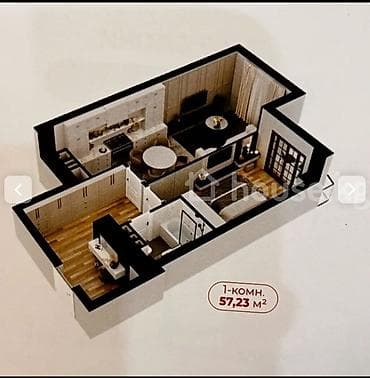 Недвижимость: 1 комната, 57 м², Элитка, 17 этаж, Готовая ПСО (под самоотделку) — 4