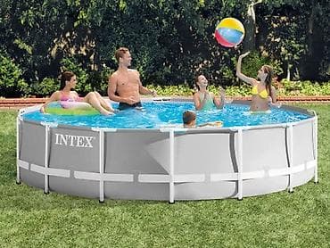 Спорт и хобби: Каркасный бассейн Intex Prism Frame 427x107 см + фильтр-насос 3785 — 4