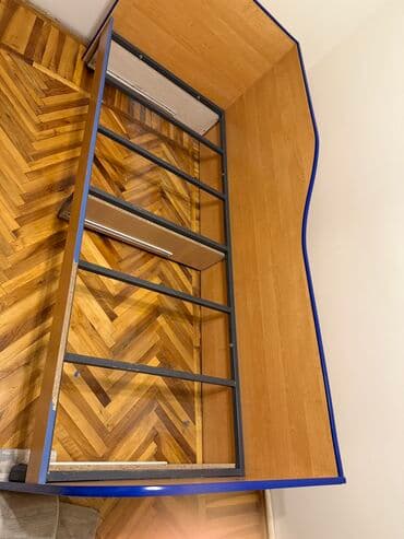 спальний гарнитур продам: Спальный гарнитур, Б/у, Односпальная кровать, Шкаф, Тумба, Другая страна производитель, Самовывоз, цвет - Синий — 2