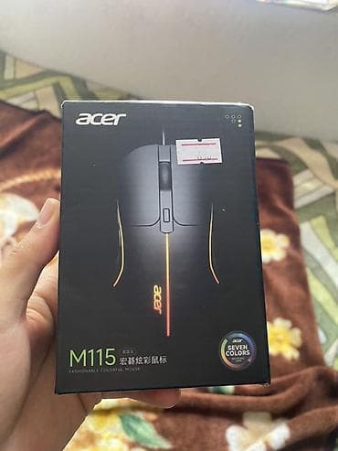 mini usb: Игровая проводная мышь Acer M115 - Подсветка: 7-цветная RGB (эффект — 1