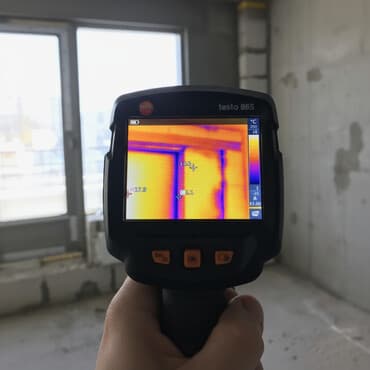 Тепловизор. Поиск утечек воды и нахождения на 100 % гарантией