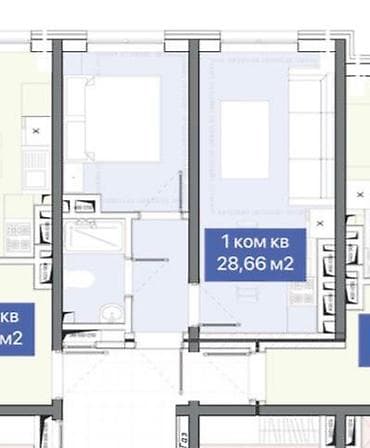 Недвижимость: 1 комната, 29 м², Элитка, Элитка, 3 этаж, ПСО (под самоотделку) — 1