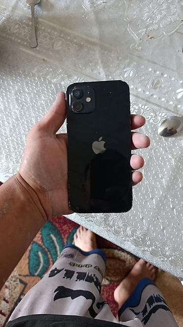 IPhone 12, Б/у, 64 ГБ, Blue Titanium, Чехол, 100 %