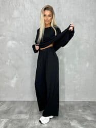 шерстяные кофты женские больших размеров: Брючный костюм, Палаццо, Made in KG, Зима — 8