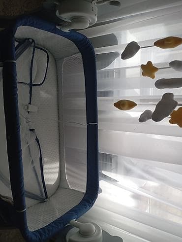 развивающийся коврик: Детская колыбель-люлька с маятниковым механизмом и подвесным мобильным — 3