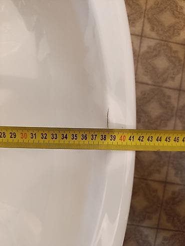 раковину со смесителем: Раковина для ванной, Особенности: Глянцевое, Овальная форма, Материал: Керамика — 7