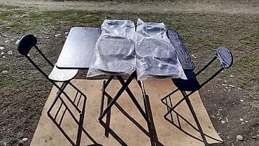 раскладные столы и стулья для пикника: Складной обеденный комплект для дома и дачи Состав: - стол складной — 1