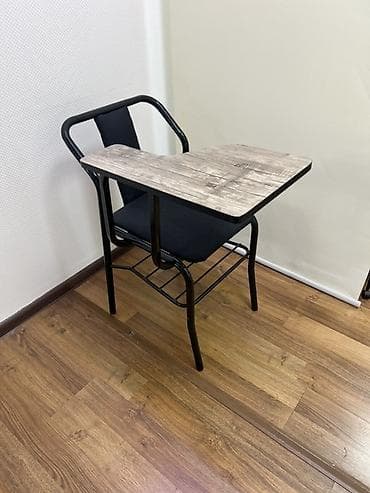 study table: Школьный стул, Новый, ЛДСП, цвет - Черный — 2