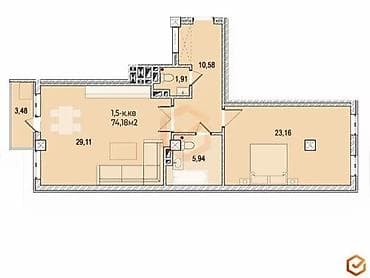 2 комнаты, 74 м², Элитка, Кок-Жар ж/м Элитка, 5 этаж, ПСО (под самоотделку) at lalafo.kg 2 комнаты, 74 м², Элитка, Кок-Жар ж/м Элитка, 5 этаж, ПСО (под самоотделку)