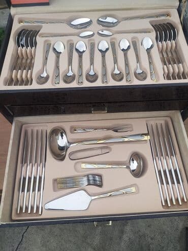 набор вилок и ложек в чемодане цена: Продаю набор ложек и вилок Alpen Berg, Дубай оригинал, 84 предмета, в — 4