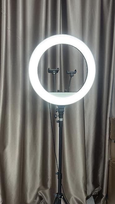 лампа для съёмок: Кольцевая LED‑лампа на штативе для фото/видео, стримов и бьюти-съёмок — 6