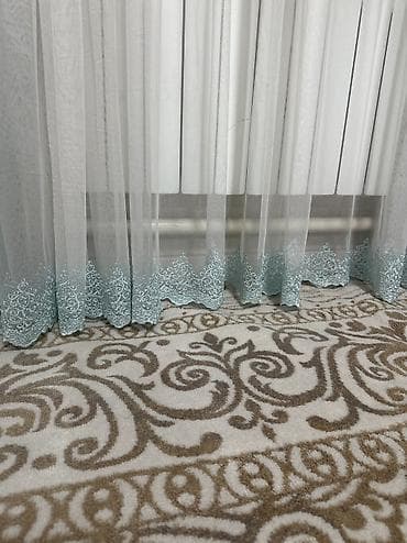 Чехлы для мягкой мебели: Комплект штор, Велюр, С тюлем в комплекте, Готовое изделие, Для зала — 4