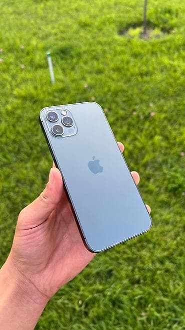 apple 12: IPhone 12 Pro, Б/у, 128 ГБ, Pacific Blue, Коробка, 80 % — 2