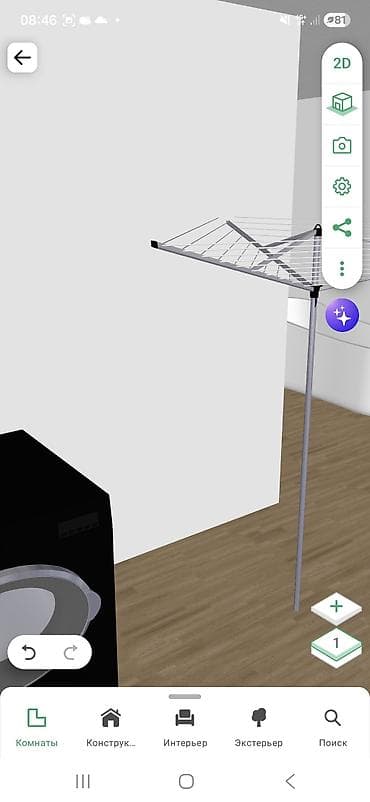 визуализация: Планировка и 3D-визуализация санузла - Разработка функциональной — 1