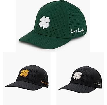 Black Clover. Перфорированная бейсболка с логотипом Clover. Вышивка