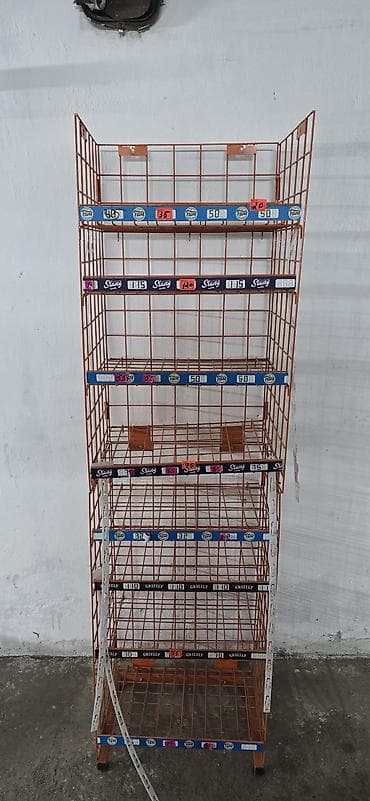 торговый оборудование: Напольные металлические стеллажи для выкладки снеков/чипсов — 6