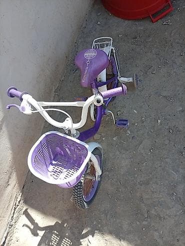 Детский транспорт: Детский велосипед, 4-колесный, 6 - 9 лет, Для девочки, Б/у — 2